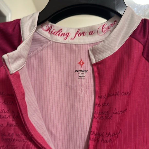 Specialized Riding for a Cure -Breast Cancer Women's Jersey - Pink and White EUC - Picture 2 of 5